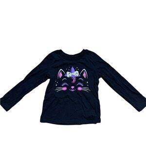 The Children's Place |  Toddler Halloween Black Long Sleeve Cat Tee | 2T